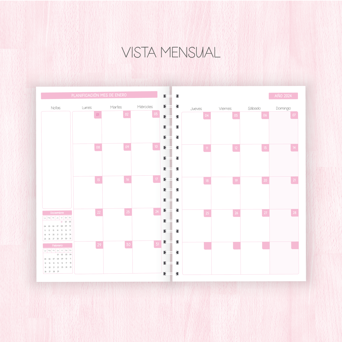 Agenda 2024 - Semanal por bloques
