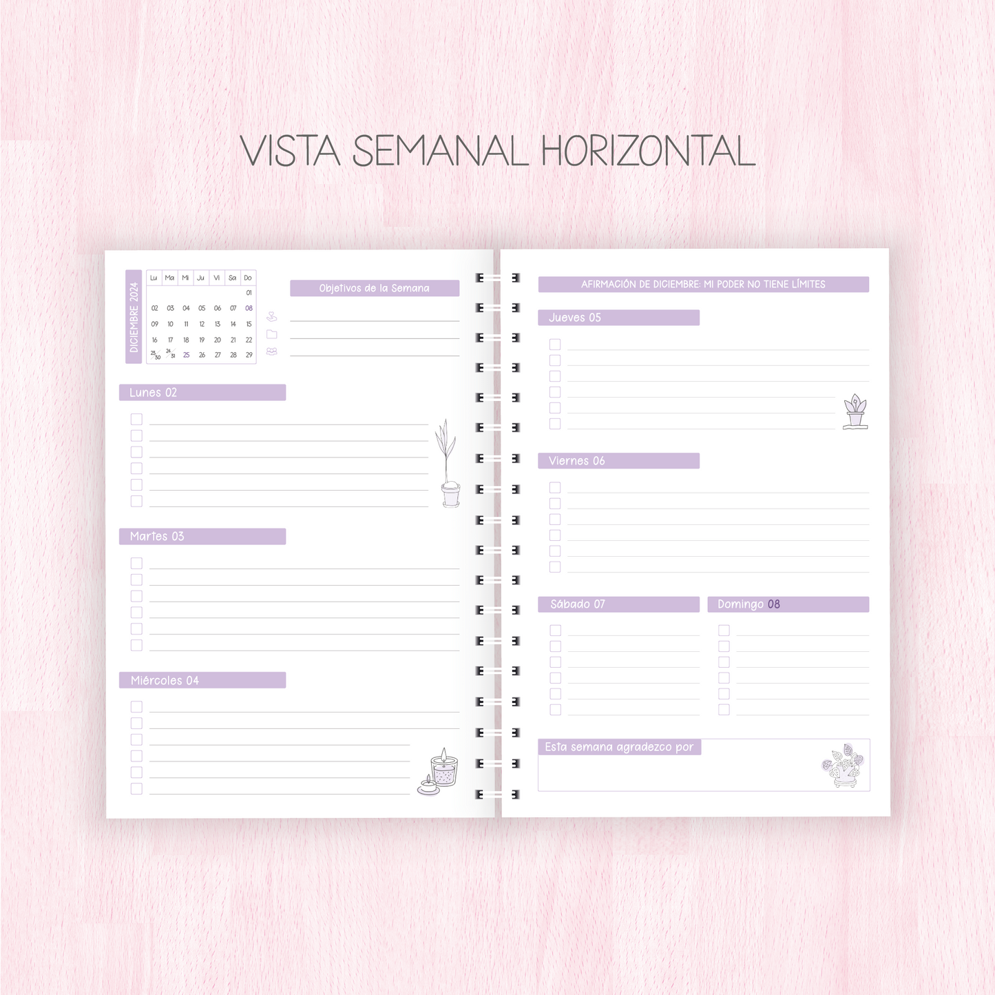 Agenda 2024 - Semanal Horizontal